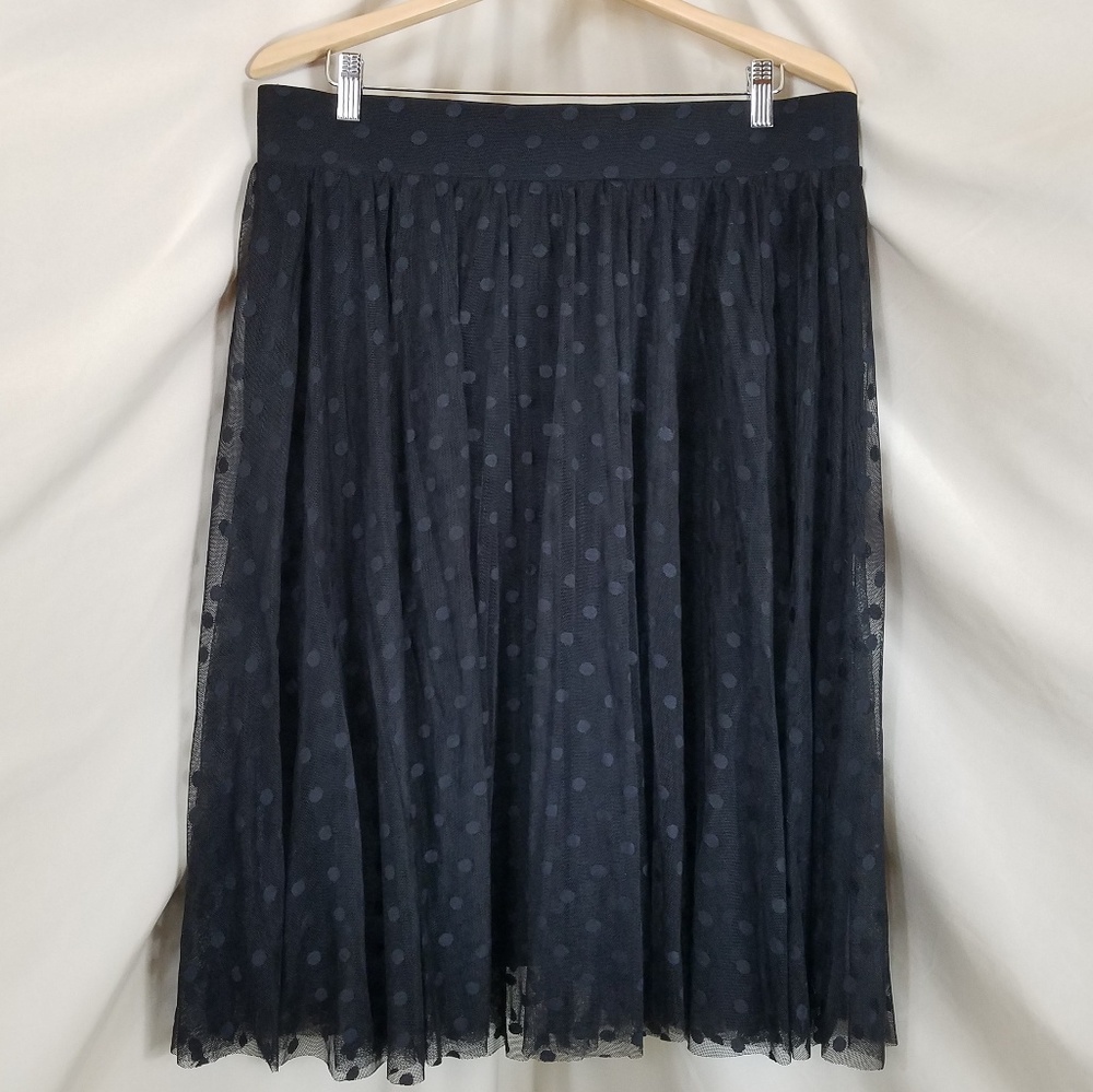 Torrid Black Polka Dot Skirt